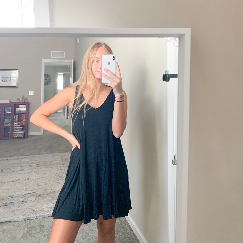 Black shift dress